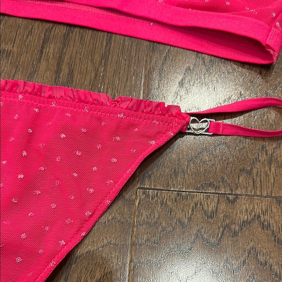 Pink Lingerie Set with Heart Accents- large - Picture 6 of 8